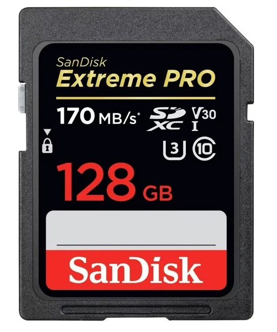 SDカードの例。SanDisk Extreme PRO